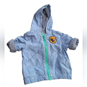 Gymboree Skunk Zippered Hoodie Size 0-3 Months.